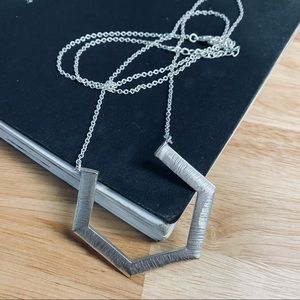 NECKLACE 6️⃣ Hexagon Long Pendant Necklace